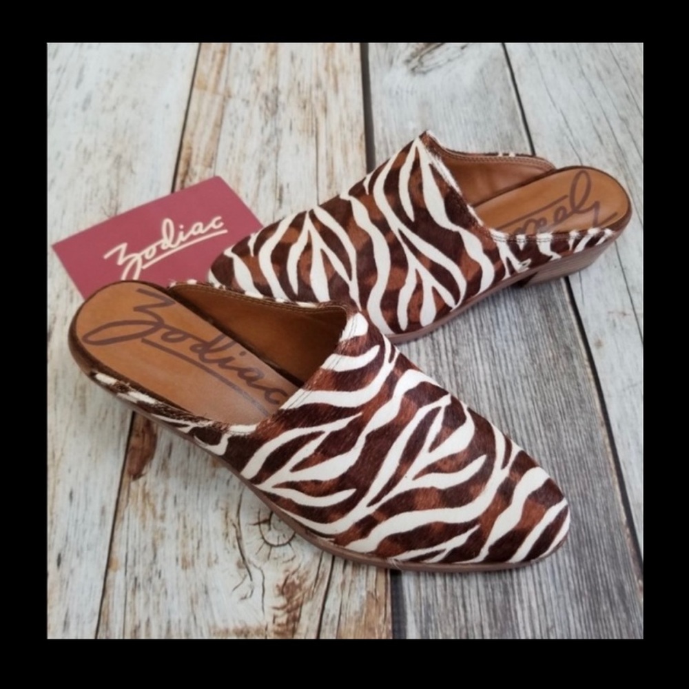 Zodiac - Brown & White Zebra Mules
